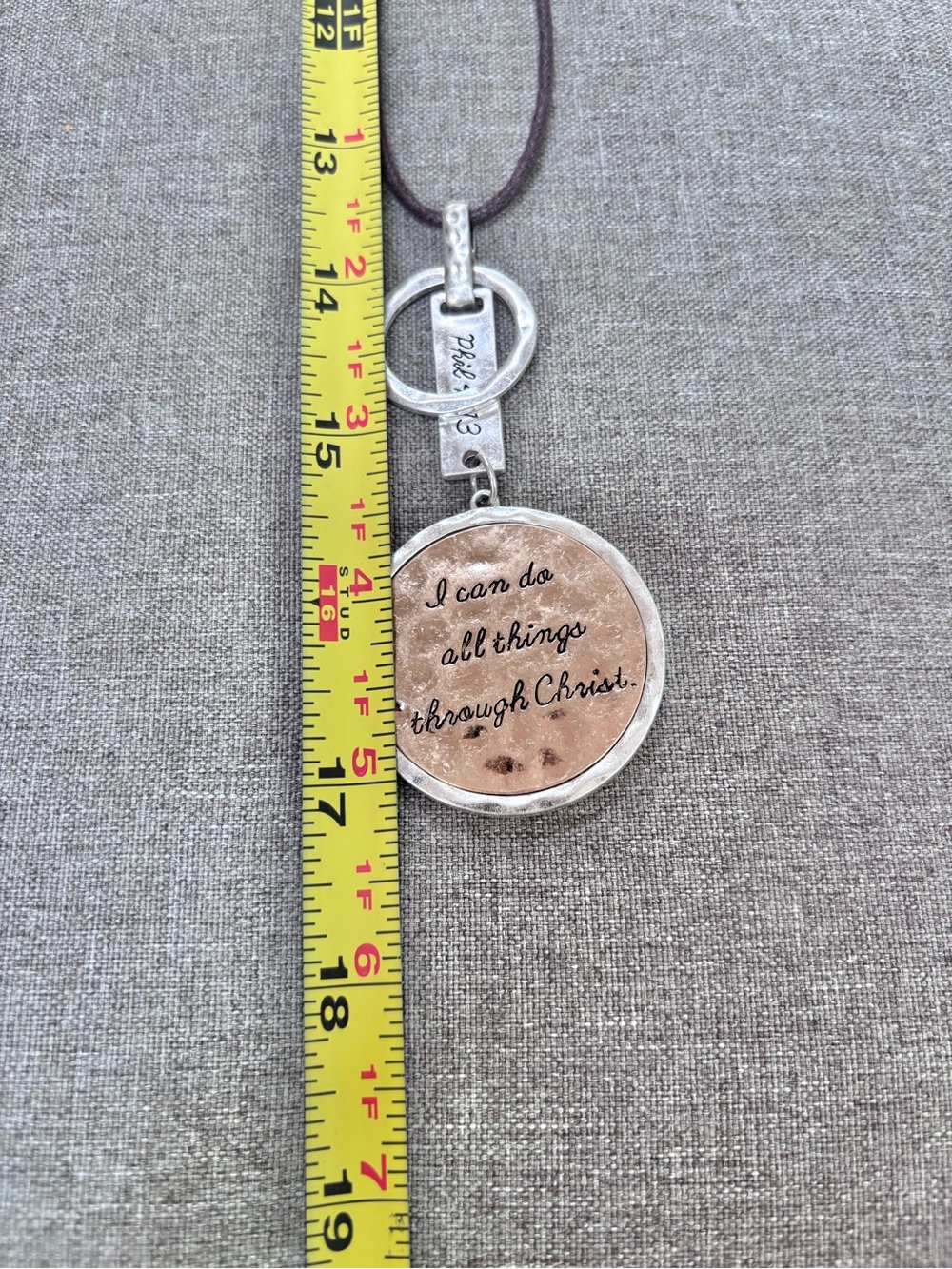 1946 Chico's Scripture Necklace Phil. 4:13 - Picture 6 of 6